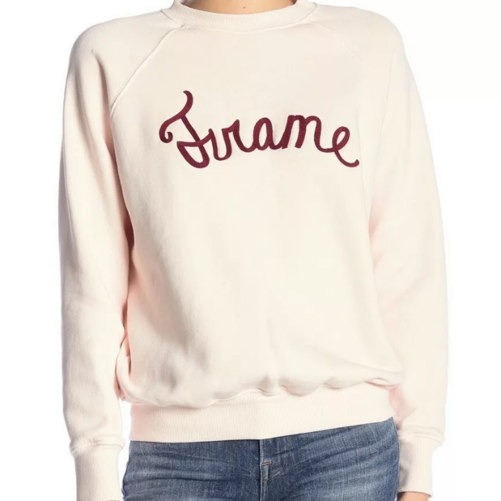 New Frame denim old school sweatshirt pink size XS